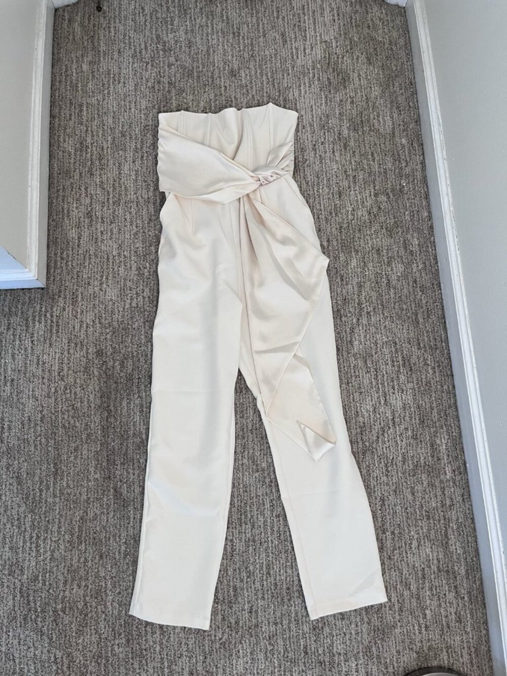 Off-White Strapless Jumpsuit